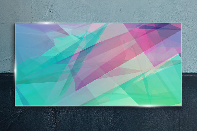 Schilderij op glas Transparante geometrieën in pasteltinten