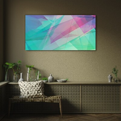 Schilderij op glas Transparante geometrieën in pasteltinten