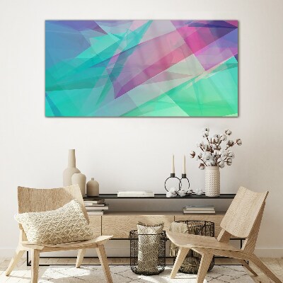 Schilderij op glas Transparante geometrieën in pasteltinten