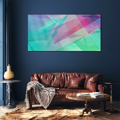 Schilderij op glas Transparante geometrieën in pasteltinten