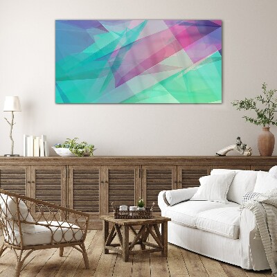 Schilderij op glas Transparante geometrieën in pasteltinten