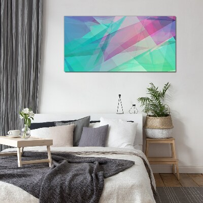 Schilderij op glas Transparante geometrieën in pasteltinten