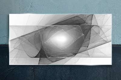 Glas foto Abstracte compositie in grijstinten