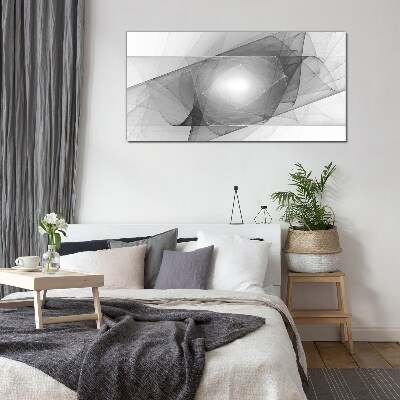 Glas foto Abstracte compositie in grijstinten