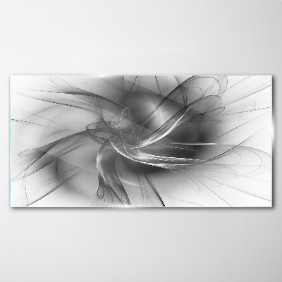 Schilderij op glas Abstracte wervelingen in monochrome tinten