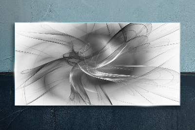 Schilderij op glas Abstracte wervelingen in monochrome tinten