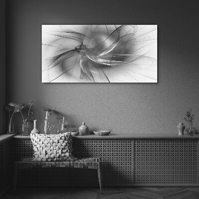 Schilderij op glas Abstracte wervelingen in monochrome tinten