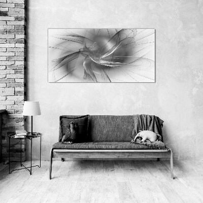 Schilderij op glas Abstracte wervelingen in monochrome tinten