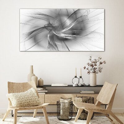 Schilderij op glas Abstracte wervelingen in monochrome tinten