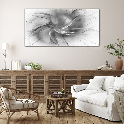 Schilderij op glas Abstracte wervelingen in monochrome tinten