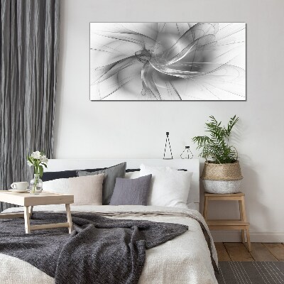 Schilderij op glas Abstracte wervelingen in monochrome tinten