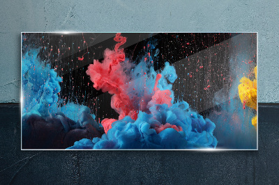 Foto op glas Uitdrukking van kleurrijke wolken