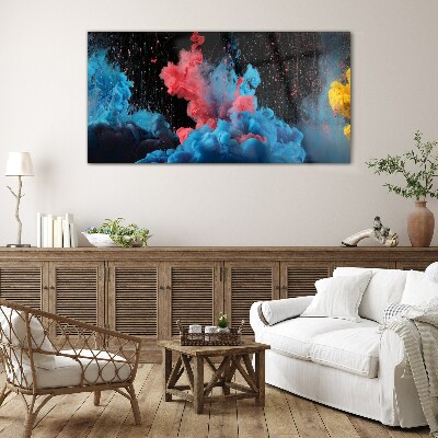 Foto op glas Uitdrukking van kleurrijke wolken