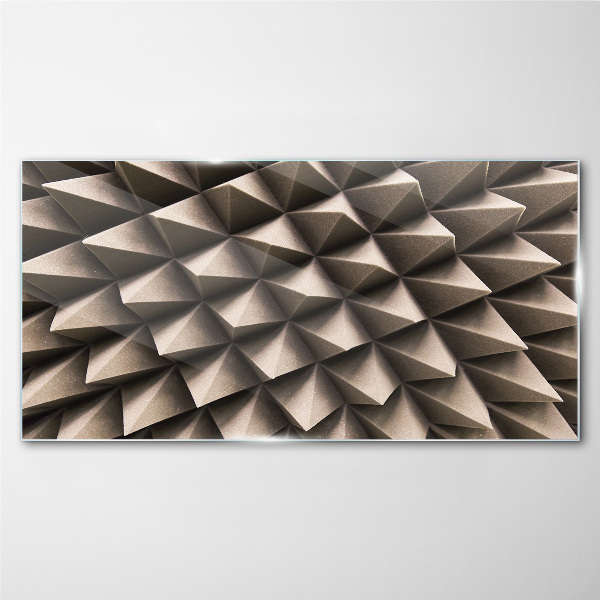 Foto op glas Geometrie van driedimensionale vormen