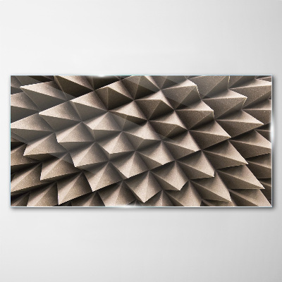 Foto op glas Geometrie van driedimensionale vormen