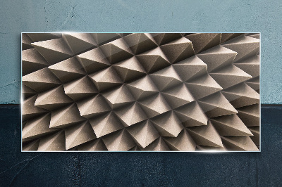 Foto op glas Geometrie van driedimensionale vormen