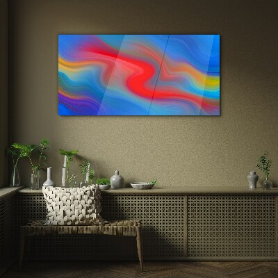 Glas foto Golven van kleur in beweging