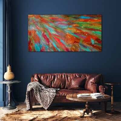 Schilderij op glas Een kleurrijk landschap van energie