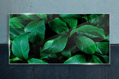 Foto op glas Groene symfonie van bladeren