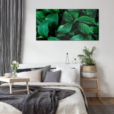 Foto op glas Groene symfonie van bladeren