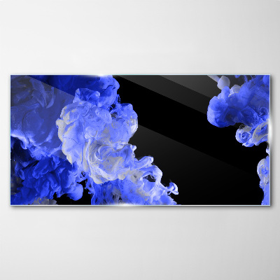 Foto op glas Lucht met blauwe wolken