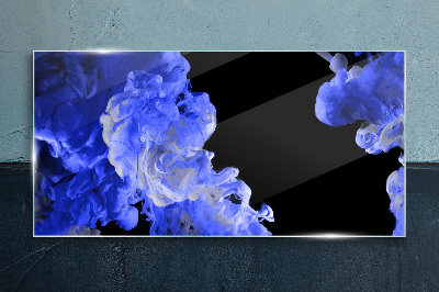 Foto op glas Lucht met blauwe wolken