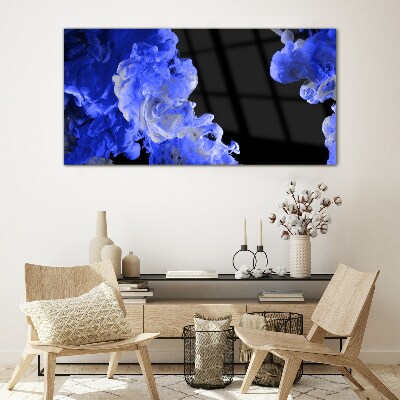 Foto op glas Lucht met blauwe wolken