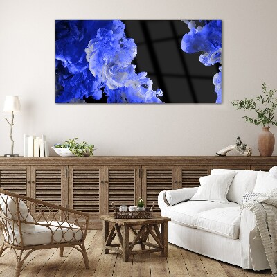 Foto op glas Lucht met blauwe wolken