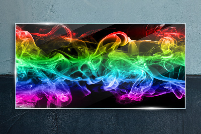 Glas foto Kleurrijke rooksporen