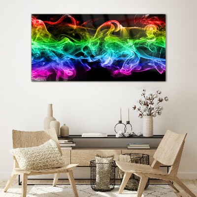 Glas foto Kleurrijke rooksporen