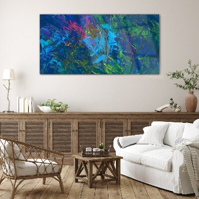 Glas foto De kleurrijke chaos van abstractie