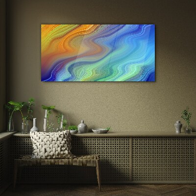 Glas foto Golven van kleur in beweging