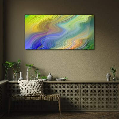 Schilderij op glas Een kleurrijke werveling van abstractie