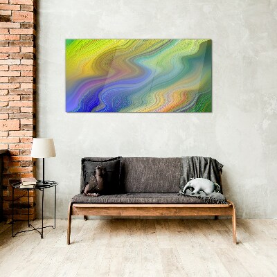 Schilderij op glas Een kleurrijke werveling van abstractie