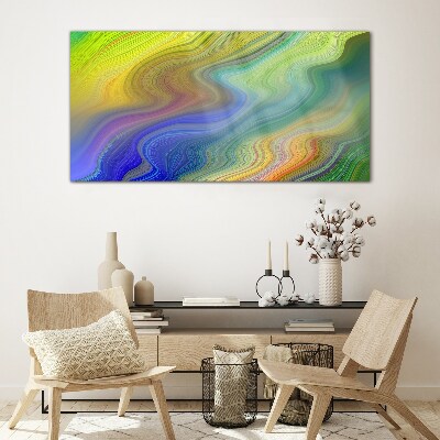 Schilderij op glas Een kleurrijke werveling van abstractie