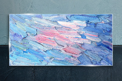 Schilderij op glas Pastelgolven