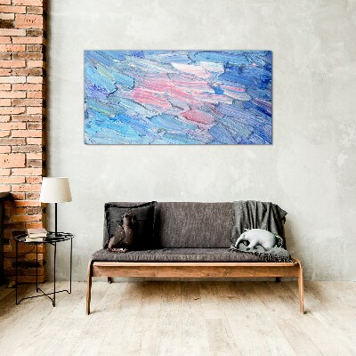 Schilderij op glas Pastelgolven