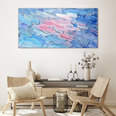 Schilderij op glas Pastelgolven