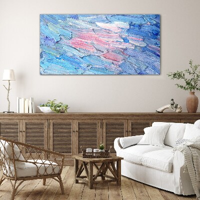 Schilderij op glas Pastelgolven