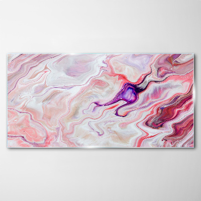 Glas foto Roze golven van abstractie