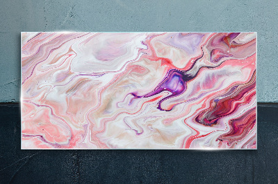 Glas foto Roze golven van abstractie