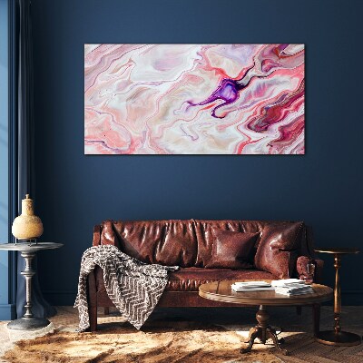 Glas foto Roze golven van abstractie