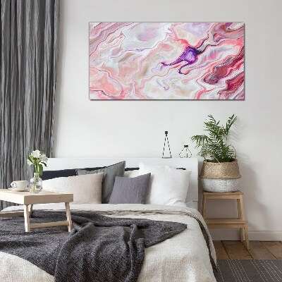 Glas foto Roze golven van abstractie