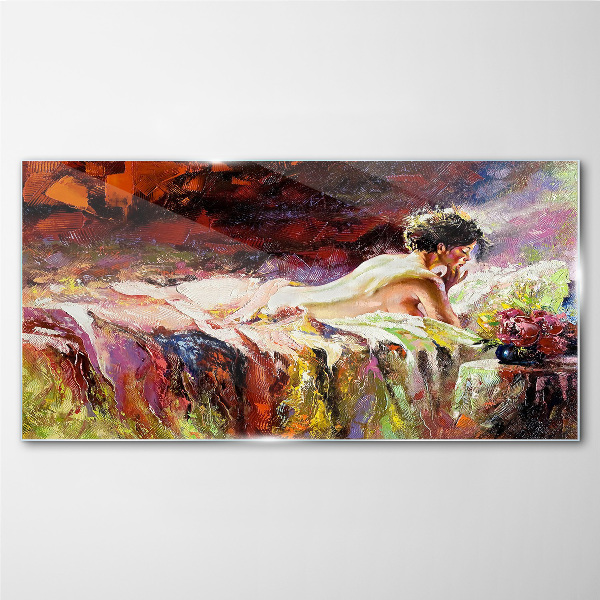 Schilderij op glas Intimiteit in kleur