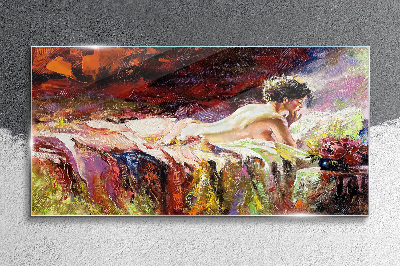 Schilderij op glas Intimiteit in kleur