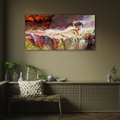 Schilderij op glas Intimiteit in kleur