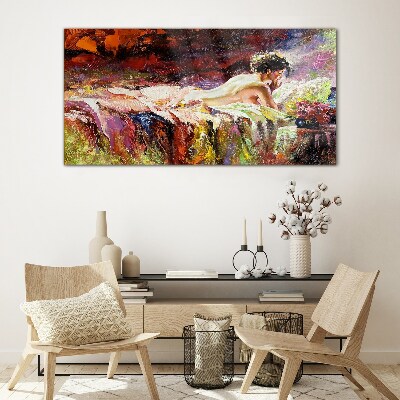 Schilderij op glas Intimiteit in kleur