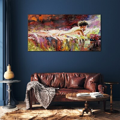 Schilderij op glas Intimiteit in kleur