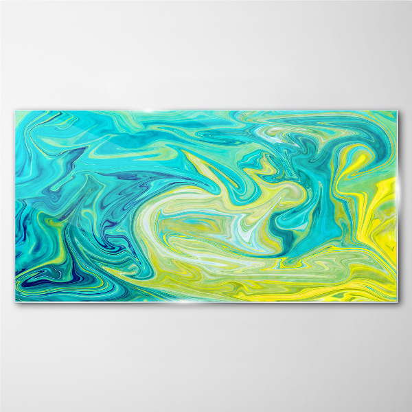 Glas foto Oceaanwervelingen van kleur