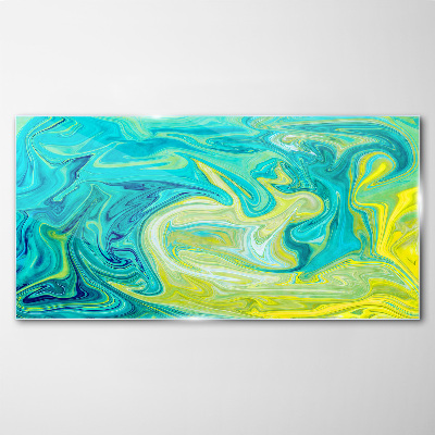 Glas foto Oceaanwervelingen van kleur